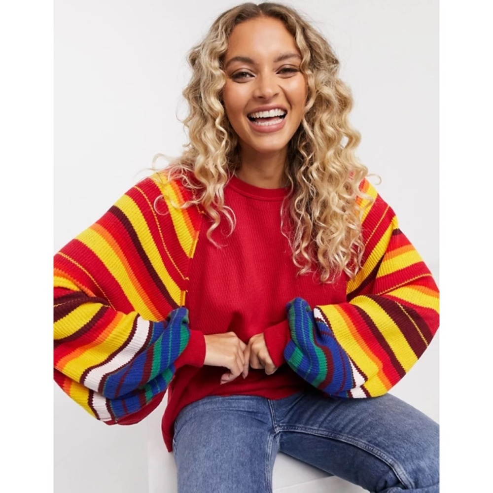Free People Rainbow Dreams Pullover